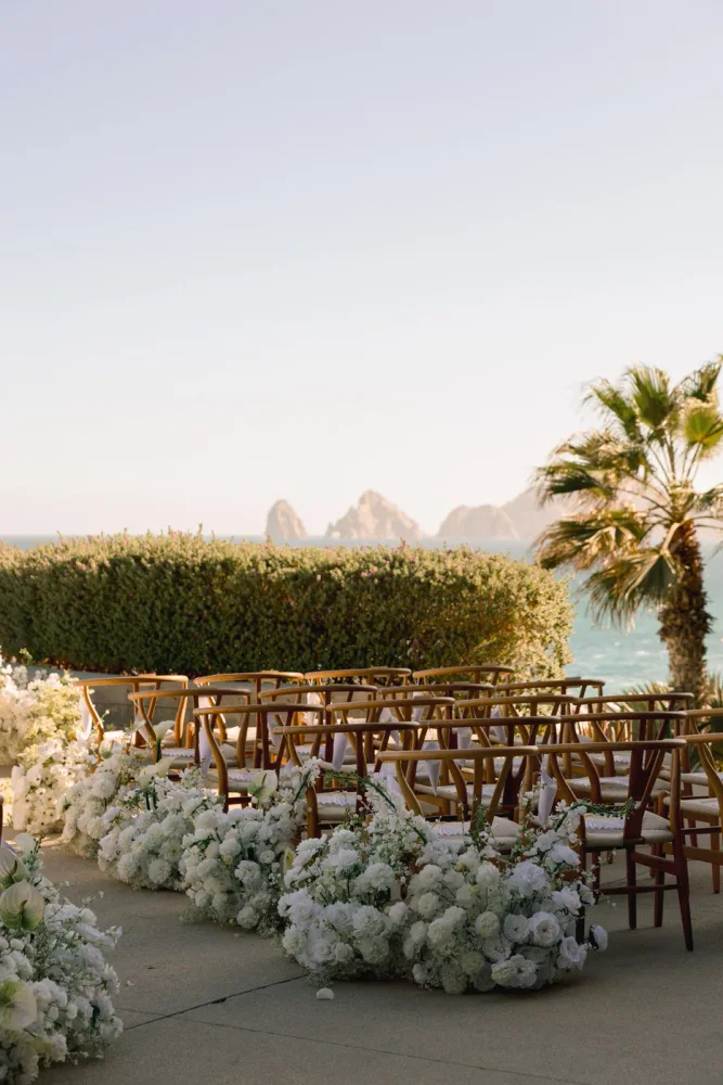Cabo wedding flowers and table design